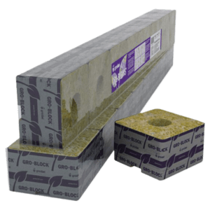 Grodan Grow-Blocks Delta 4"x4"x2.5" with hole (6 pieces per flat)