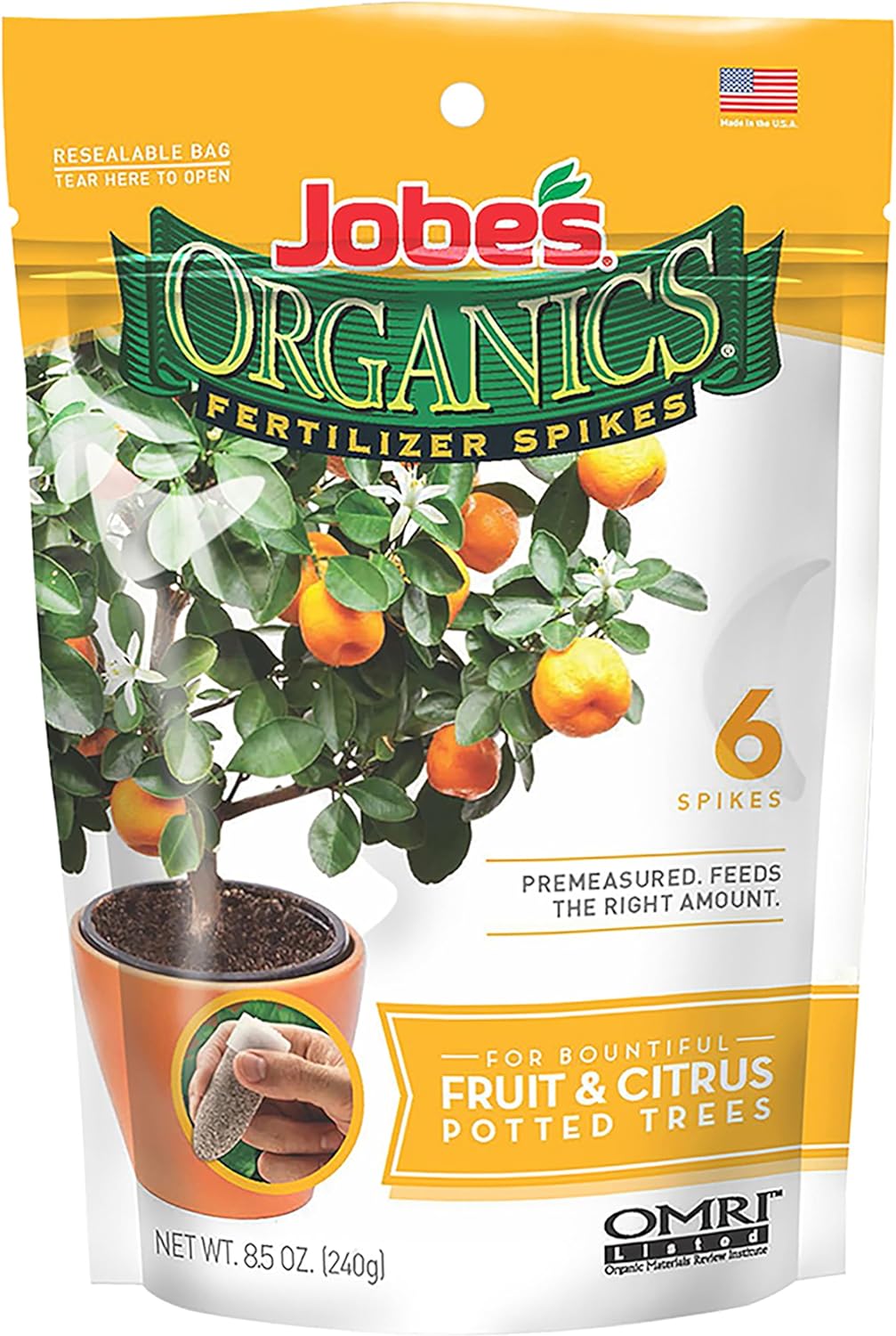 Jobes Organics Fruit and Citrus Spikes (6 pack)