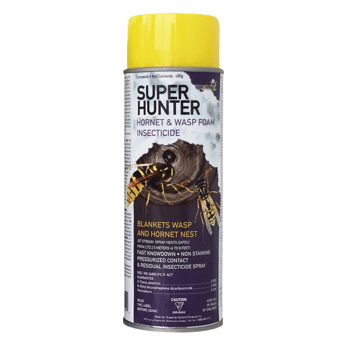 Super Hunter & Wasp Foam Insecticide III 400g can The Kore