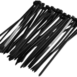 Cable Zip Tie -6 Inch Self Locking Black Nylon (100 pieces)